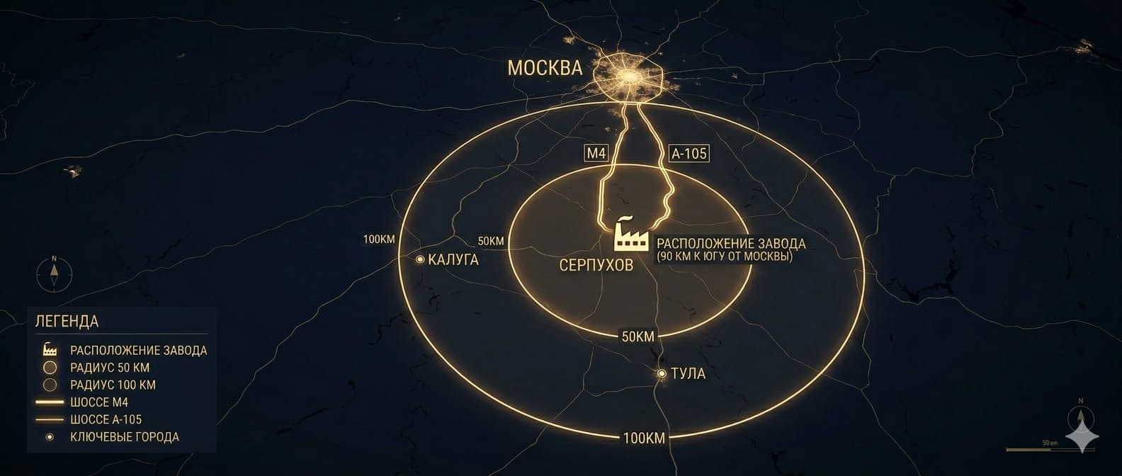 Схема логистического радиуса