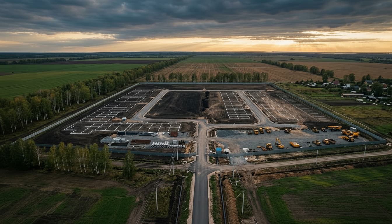 Вид на промышленную площадку